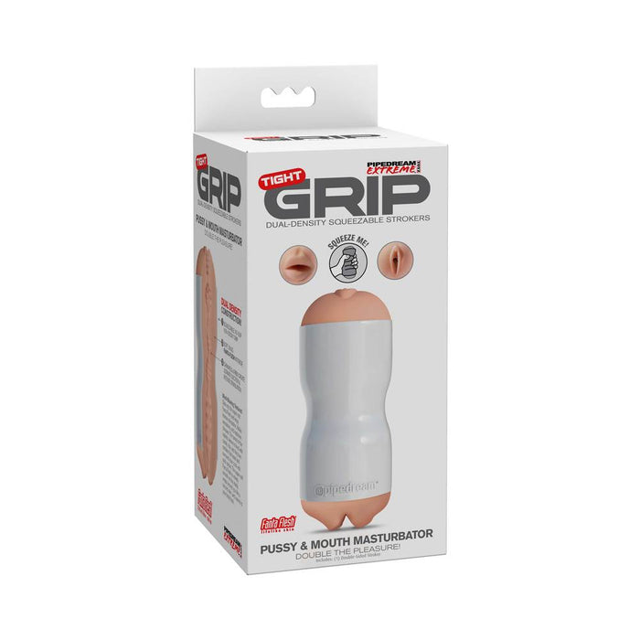Tight Grip Pussy/Mouth Masturbator Beige