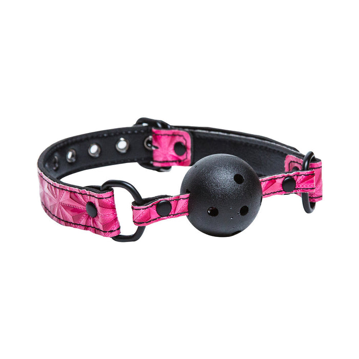 Sinful Adjustable Vinyl Ball Gag - Pink