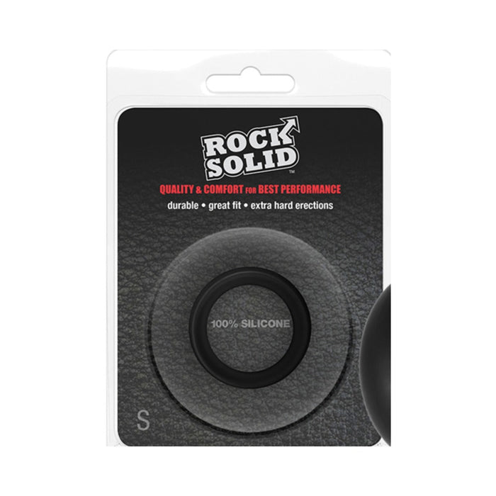 Rock Solid Silicone Black C Ring, Small (1 3/4in) In A Clamshell