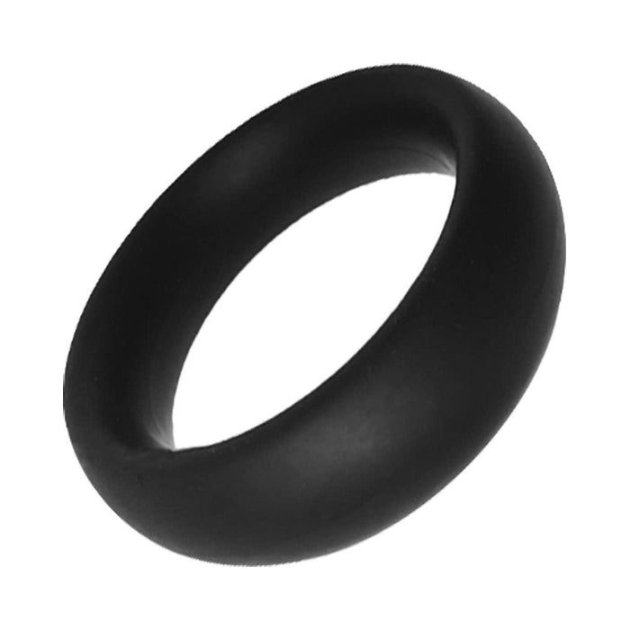 Rock Solid Silicone Black C Ring, Large (2in) In A Clamshell
