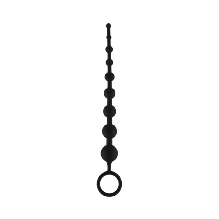 All About Anal Silicone Anal Beads 9 Balls Black
