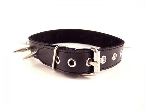 Rouge Spiked Collar with 1 inch Spikes Black
