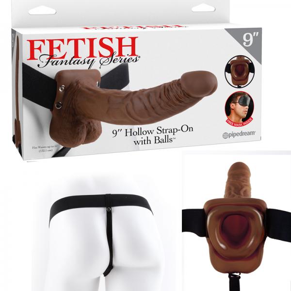 Fetish Fantasy 9in Hollow Strap-on With Balls