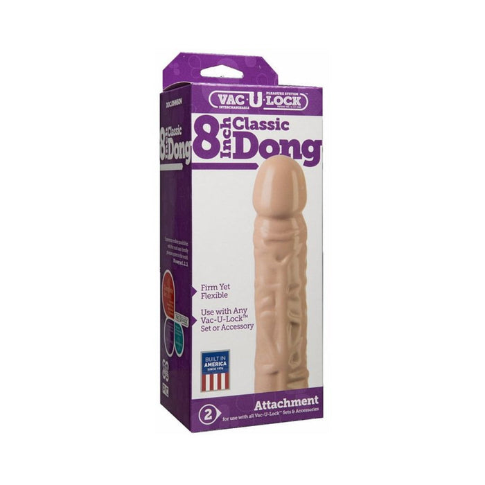 Vac-U-Lock 8'' Classic Dong - Beige