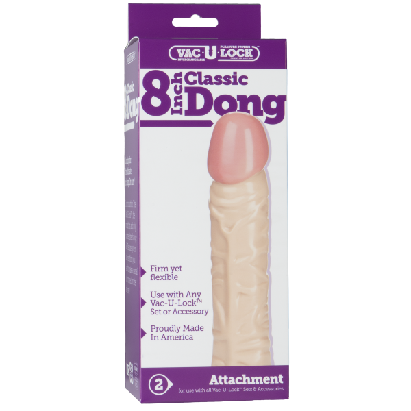 Vac-U-Lock 8'' Classic Dong - Beige