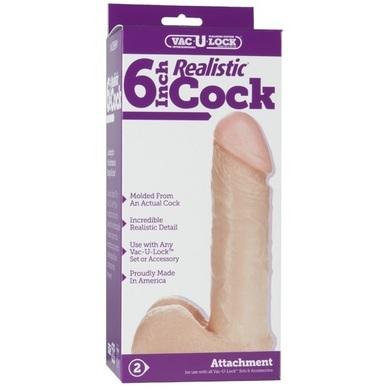 Vac-U-Lock 6'' Realistic Dildo - Beige