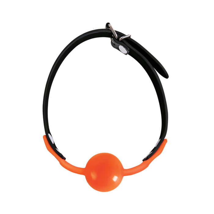 The 9's, Orange Is The New Black, Siligag Silicone Bag Gag, Orange With Black Faux Leather Straps