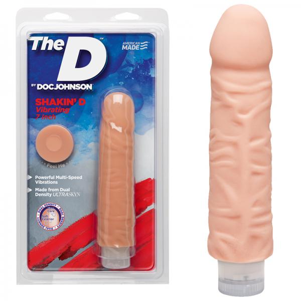 The D Shakin D 7 inch Vibrating Dildo