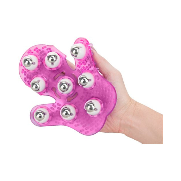 Roller Balls Massager Pink Massage Glove