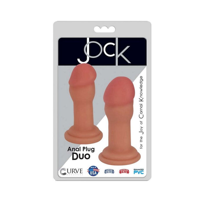 Jock Anal Plug Duo 2 Piece Set Vanilla Beige