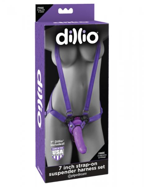 Dillio Pur 7in Strap-On Suspend Harn Set