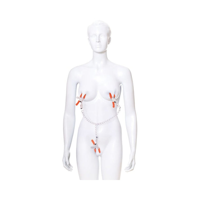 Triple Your Pleasure  Nipple & Clitoral Clamps & Chain