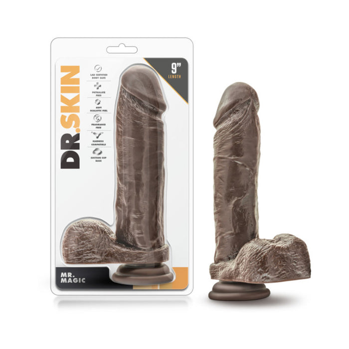Mr Magic 9 inches Chocolate Brown Dildo with Suction Cup