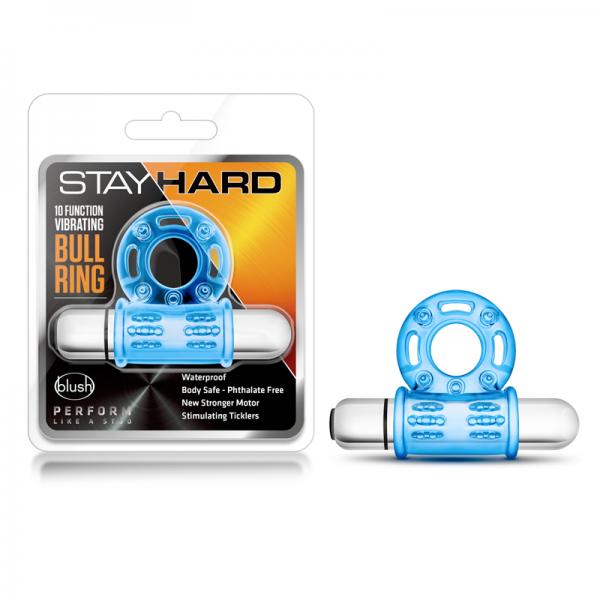 Stay Hard 10x Vibrating Bull Ring Clear