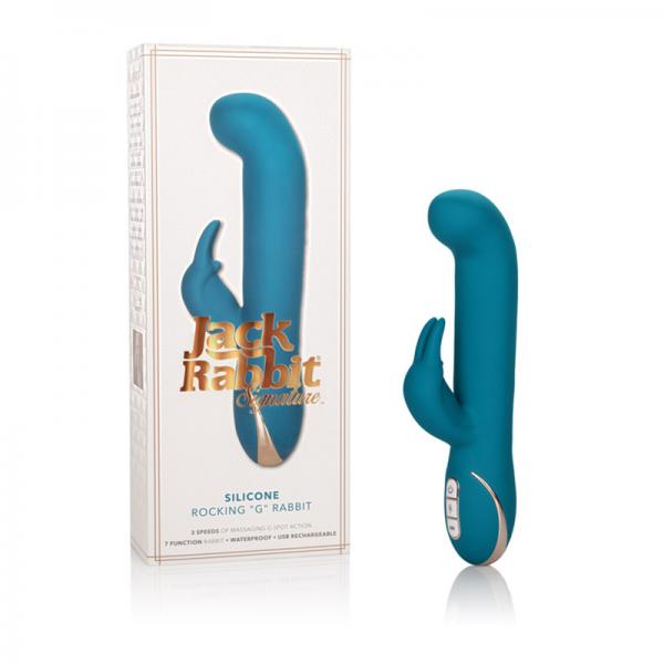 Jack Rabbit Silicone Rocking G Rabbit Vibrator Blue