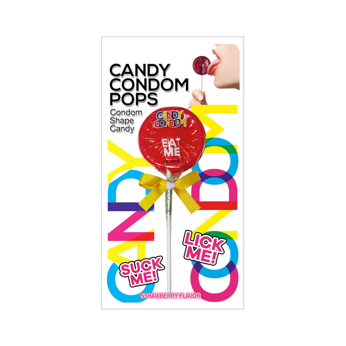 Candy Condom Pop Carded Strawberry