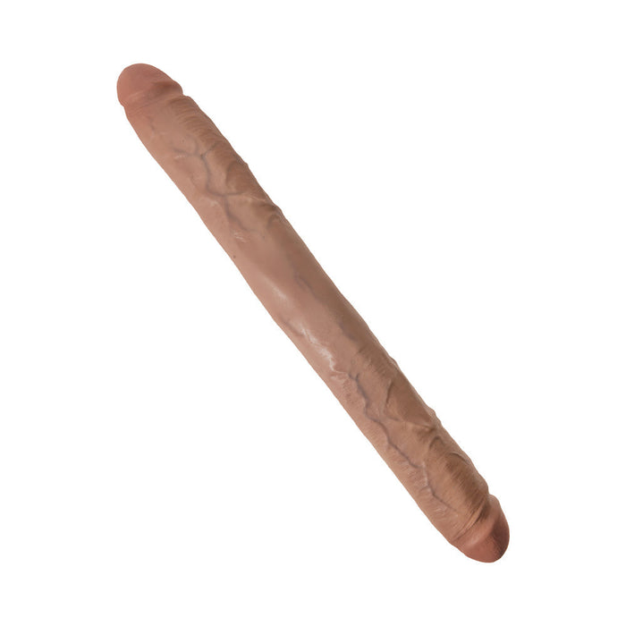King Cock 16'' Thick Double Dildo - Tan