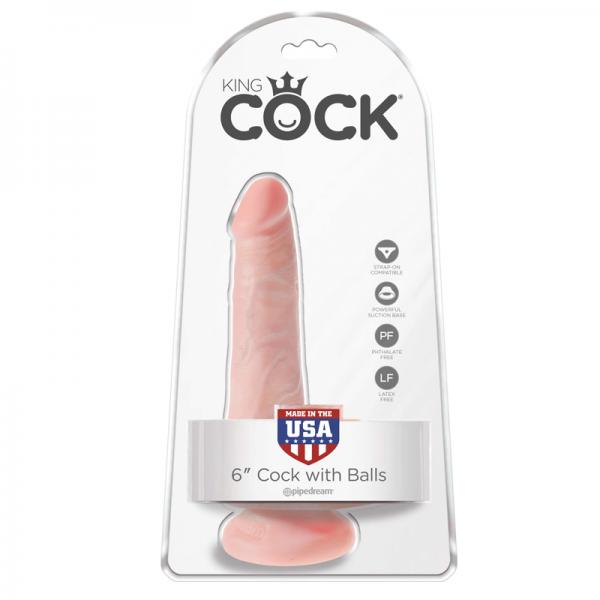King Cock 6in Cock With Balls