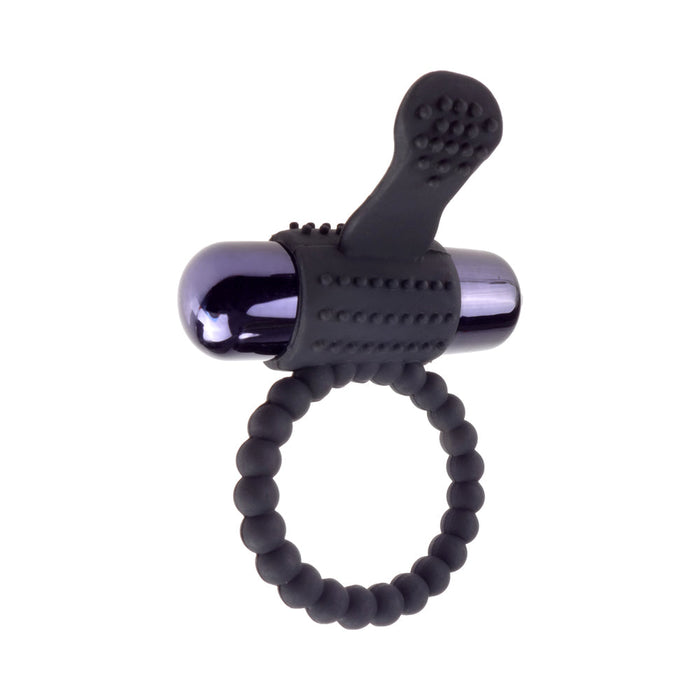 Fantasy C Ringz Vibrating Silicone Super Ring Black