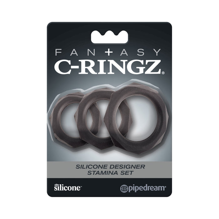 Fantasy C-ringz Silicone Designer Stamina Set Black
