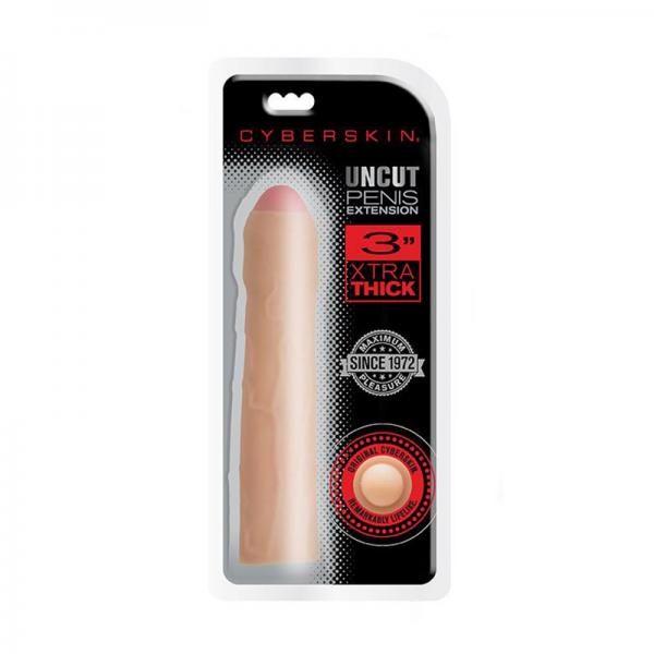 Cyberskin 3 inches Xtra Thick Uncut Penis Extension