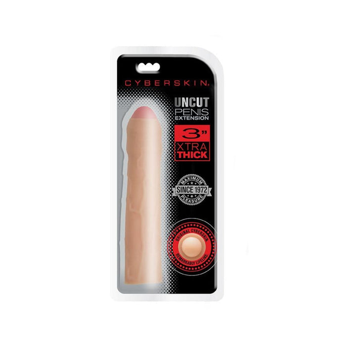 Cyberskin 3 inches Xtra Thick Uncut Penis Extension