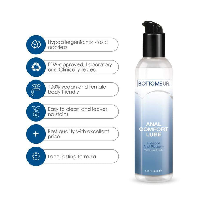 Bottoms Up Anal Comfort Lube 6.3 Fl Oz
