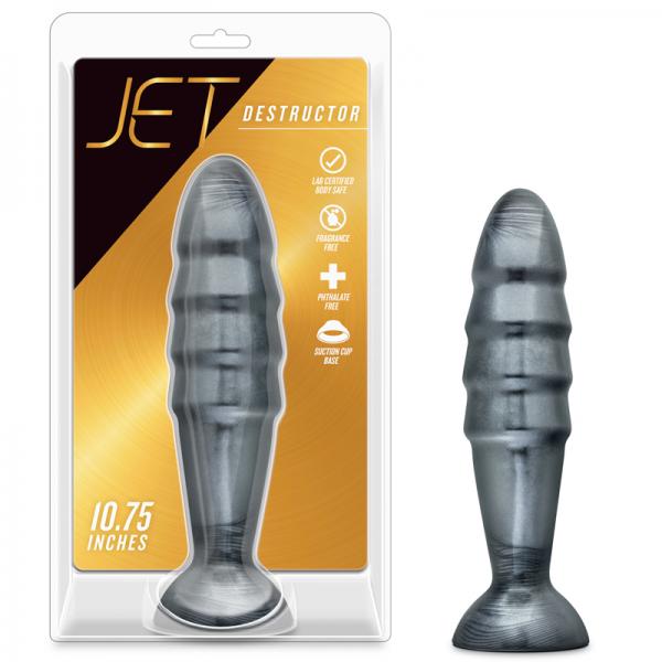 Jet Destructor Carbon Metallic Black Butt Plug