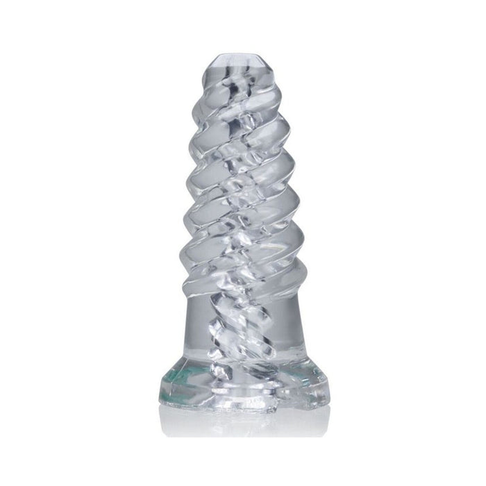 Oxballs Screw'd, Super Squish Corkscrew Jackoff Toy, Clear