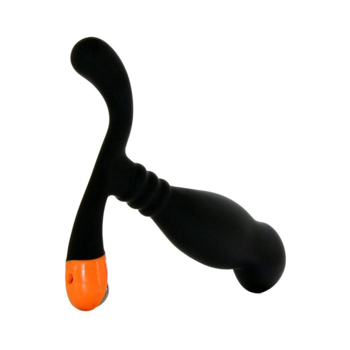 Nexus Ultra Si Silicone & Polypropylene Massager - Black/orange