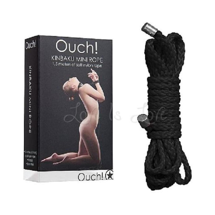 Ouch! Kinbaku Mini Rope - 1.5m - Black