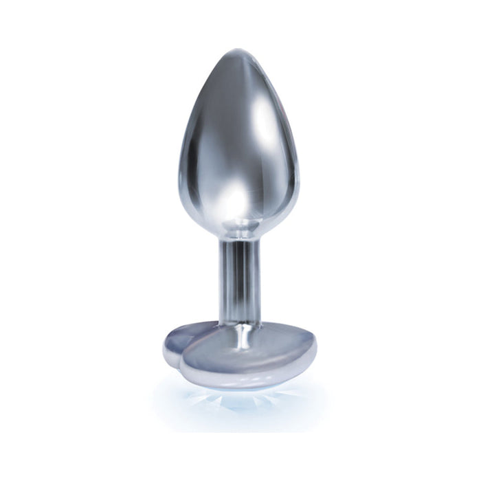 The 9's, The Silver Starter, Bejeweled Heart Stainless Steel Plug