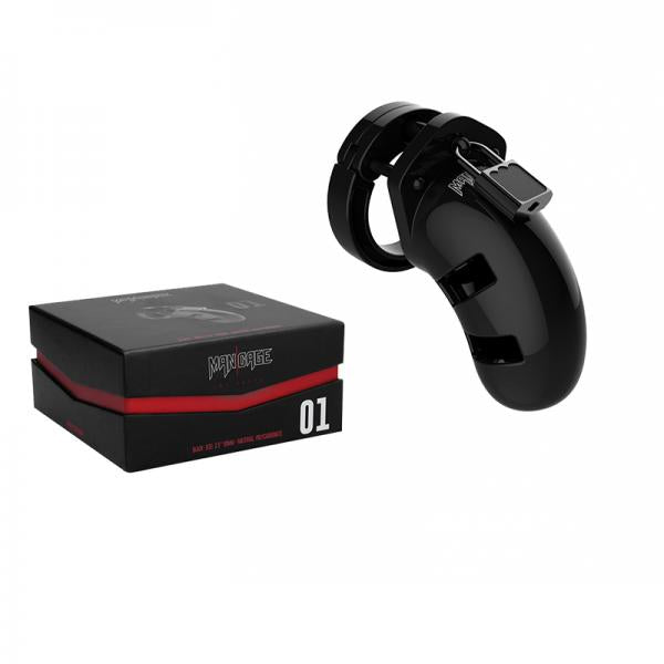 Mancage Model 1 Chastity - 3.5 Inch Cock Cage - Black