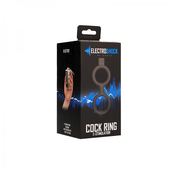 Electroshock E-Stimulation Cock And Ball Ring Black