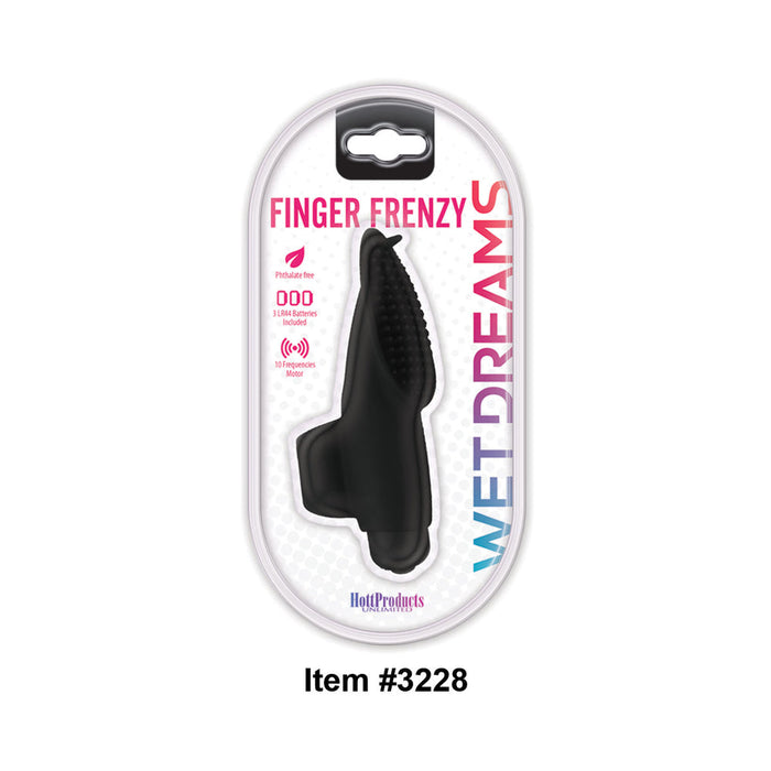 Wet Dreams Finger Frenzy 10 Function Black