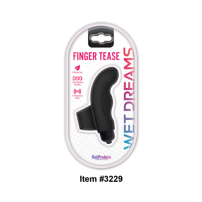 Wet Dreams Finger Tease 10 Function Black