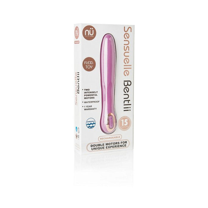 Sensuelle Bentlii Silicone 15 Functions Dual Motor Waterproof Usb Rechargeable Purple