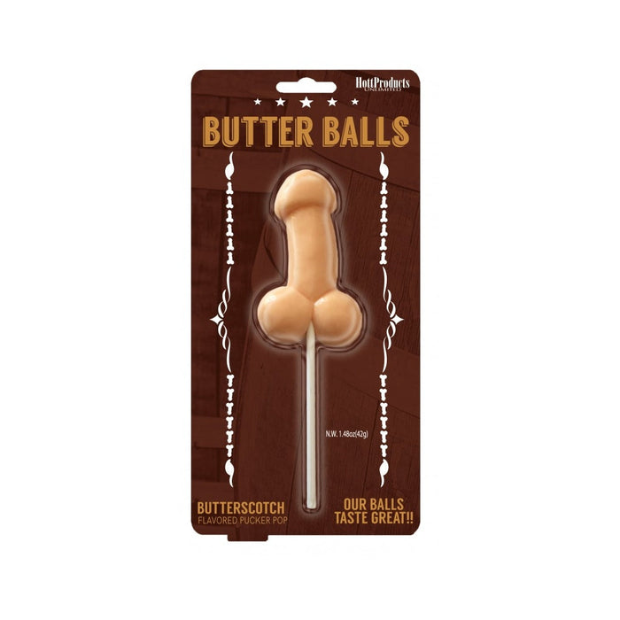 Butter Balls Butterscotch Flavored Pecker Pop