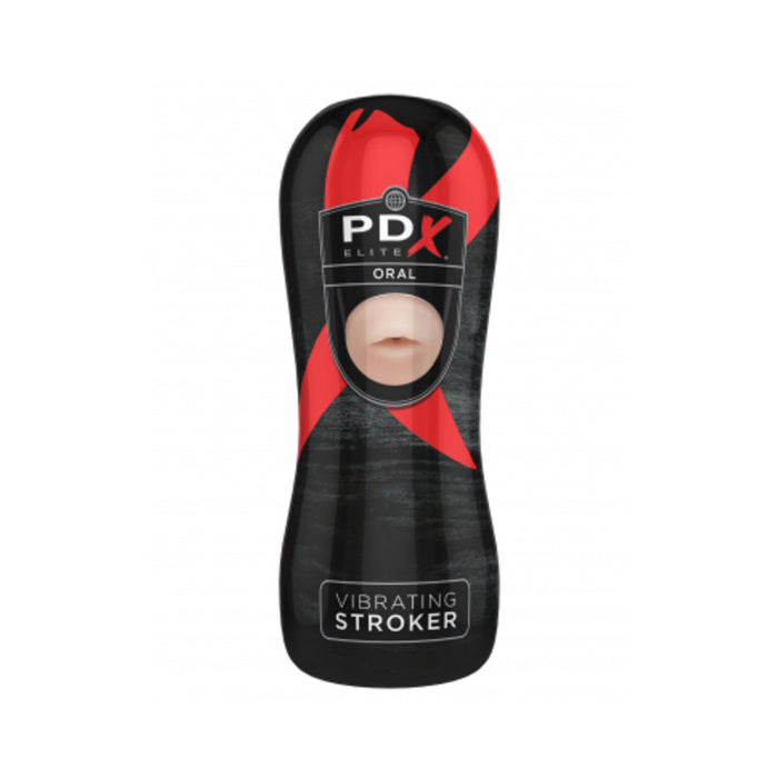 PDX ELITE Vibrating Stroker Oral