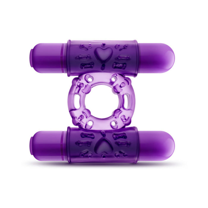 Play With Me - Double Play - Dual Vibrating Cockring - Purple