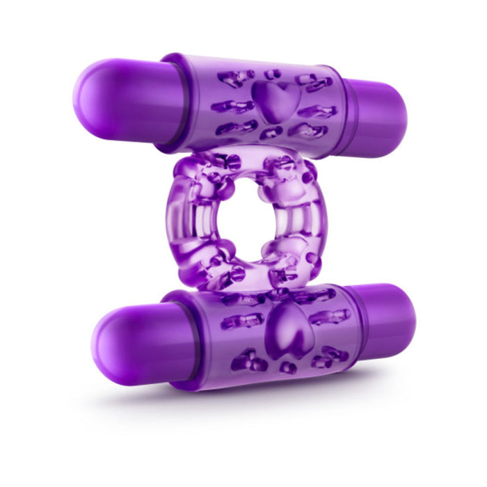 Play With Me - Double Play - Dual Vibrating Cockring - Purple