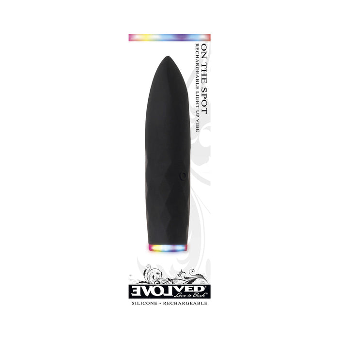 Evolved On The Spot Bullet 7 Function Rechargable Silicone Waterproof Black