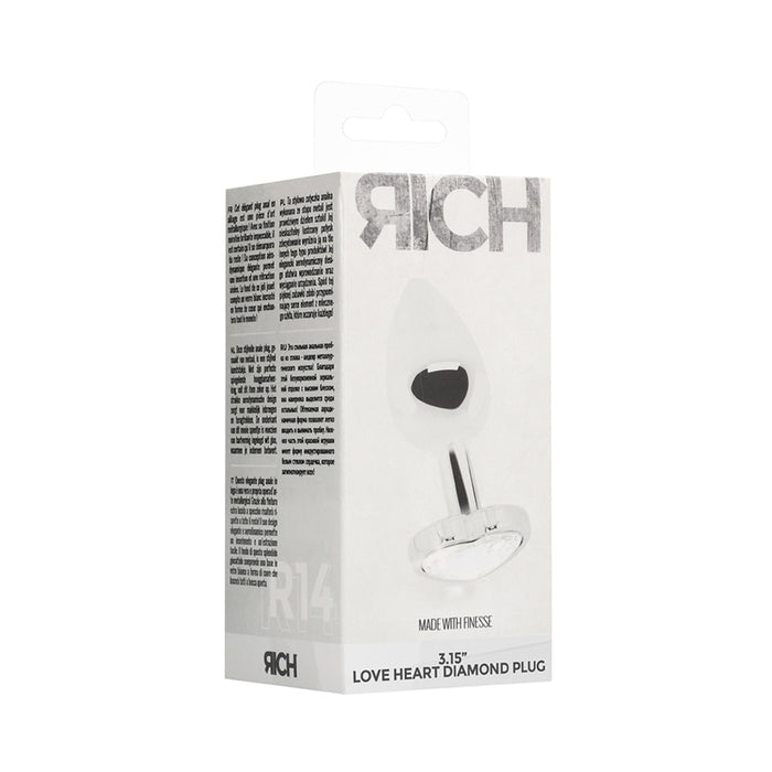 Rich Love Heart Diamond Plug  3.15 Inch