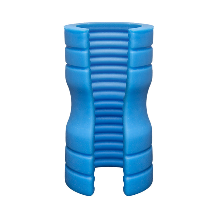 Optimale Truskyn Silicone Stroker Ribbed Blue