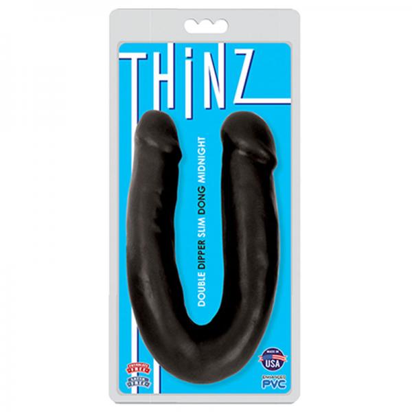 Double Dipper Slim Dildo - Dark