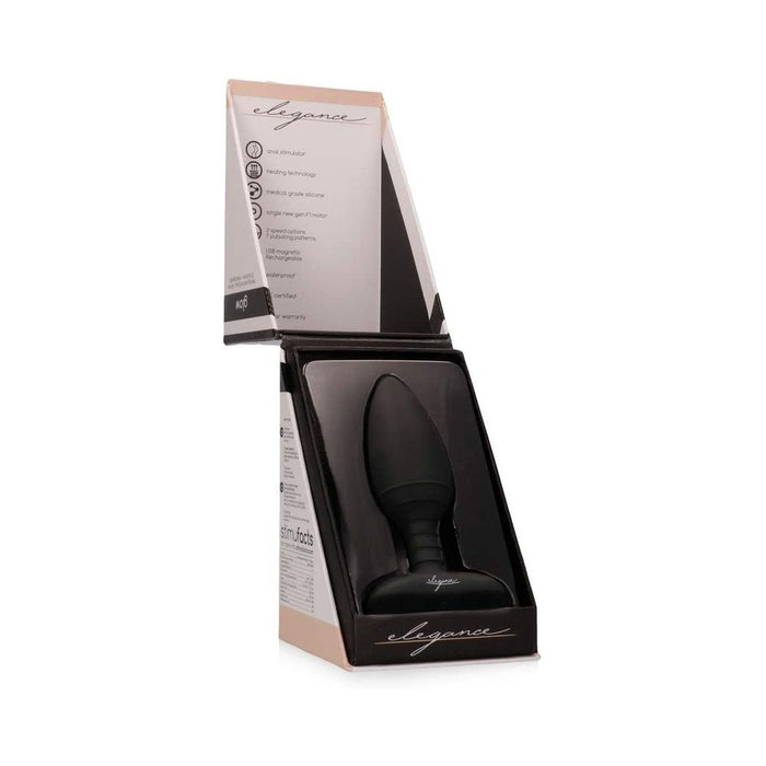 Elegance Heating Rechargeable Butt Plug - Black