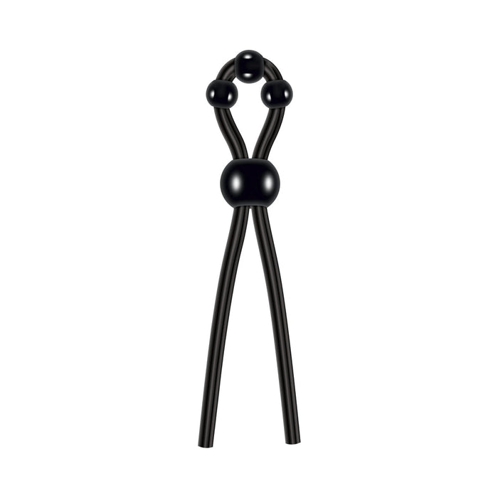 Ultimate Silicone Lasso Cock Ring Black