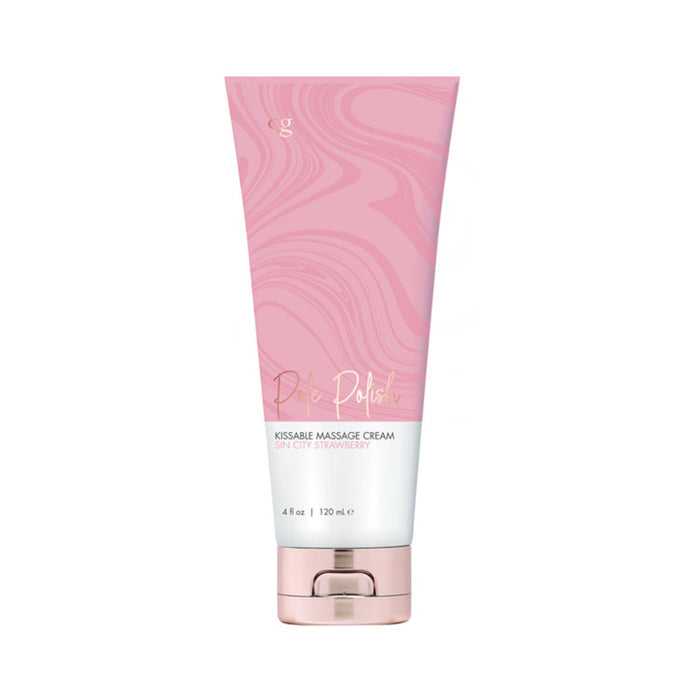 Cgc Pole Polish Kissable Massage Cream Sin City Strawberry 4oz
