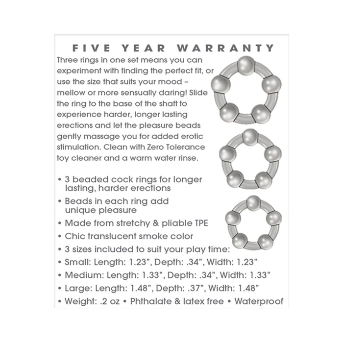 ZT Three Amigos Cock Ring Set Of 3