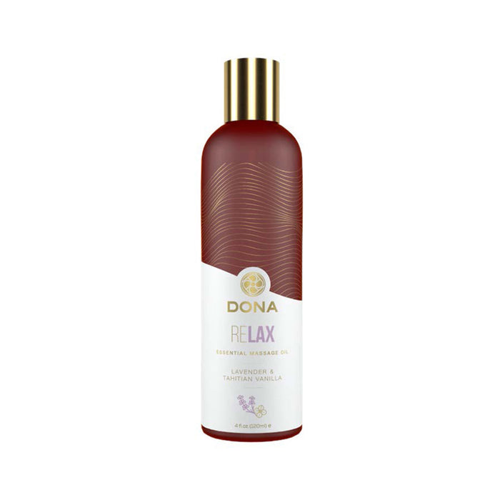 Dona Essential Massage Oil Relax Lavender & Tahitian Vanilla 4oz